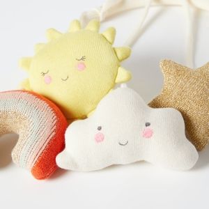 Meri Meri Happy Weather Baby Mobile Sun Moon Rainbow Nursery Infant